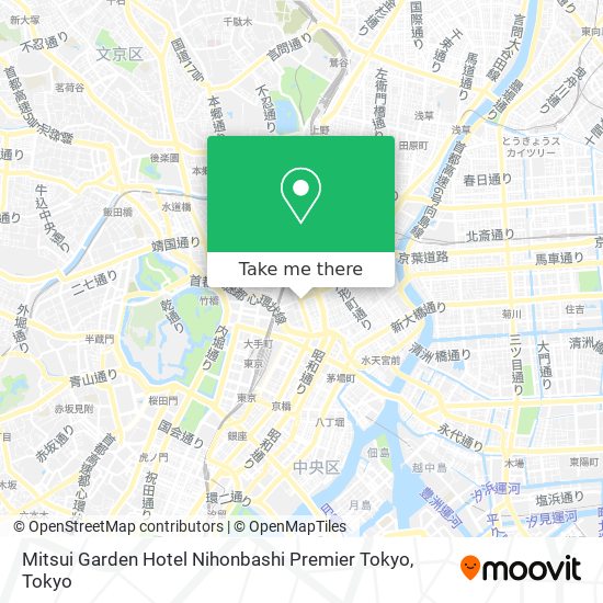 Mitsui Garden Hotel Nihonbashi Premier Tokyo map