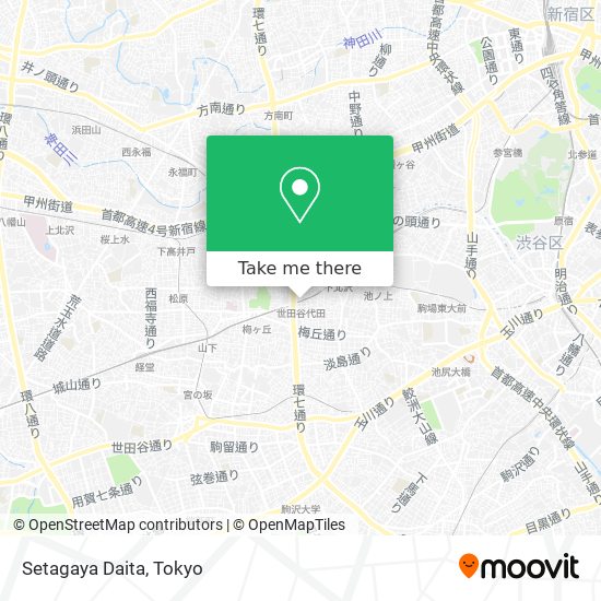 Setagaya Daita map