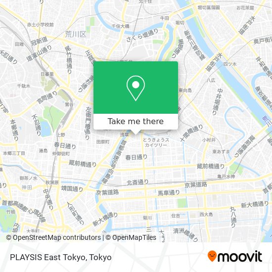 PLAYSIS East Tokyo map