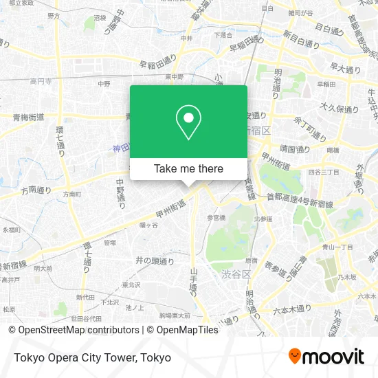 Tokyo Opera City Tower map