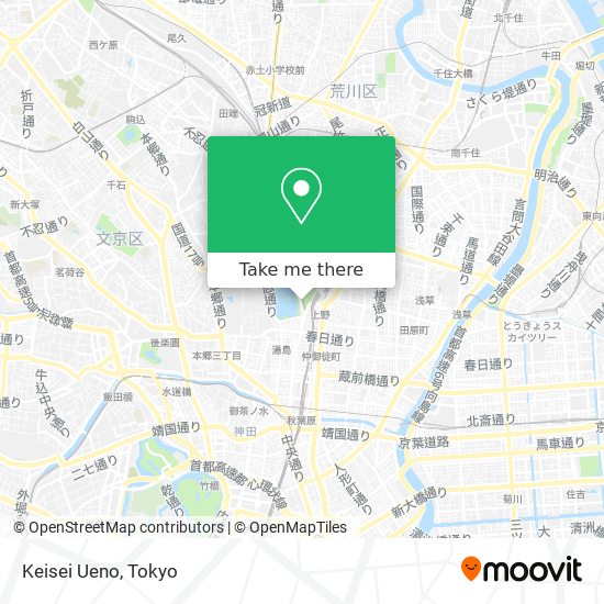 Keisei Ueno map