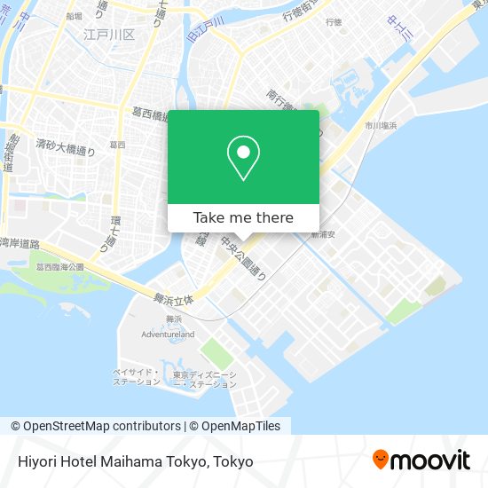 Hiyori Hotel Maihama Tokyo map