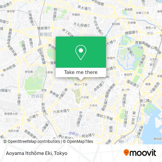 Aoyama Itchōme Eki map