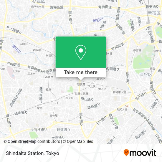 Shindaita Station map