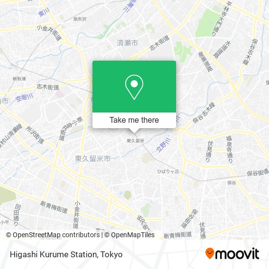 Higashi Kurume Station map