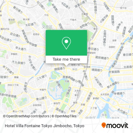Hotel Villa Fontaine Tokyo Jimbocho map