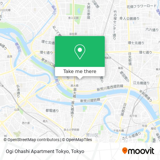 Ogi Ohashi Apartment Tokyo map