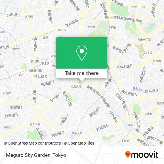 Meguro Sky Garden map
