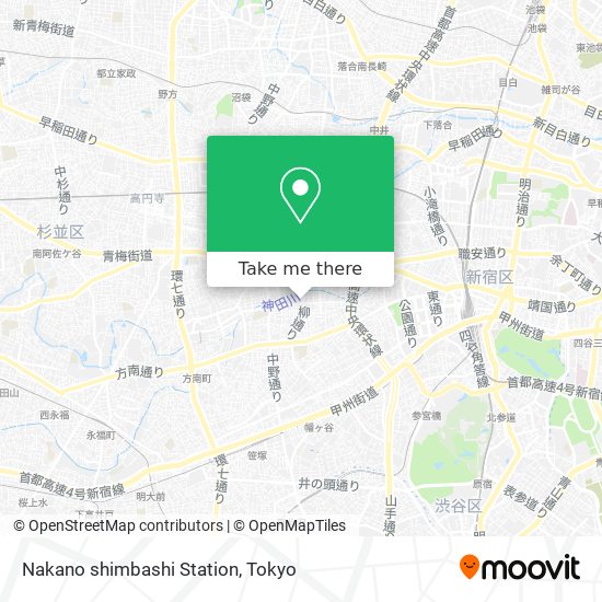 Nakano shimbashi Station map