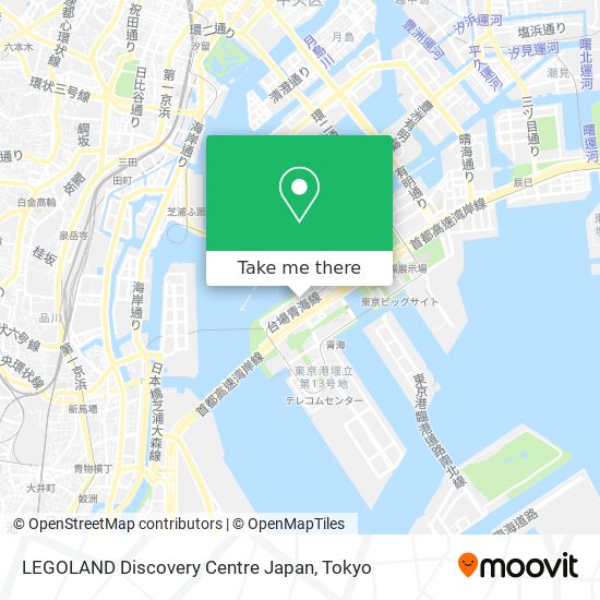 LEGOLAND Discovery Centre Japan map