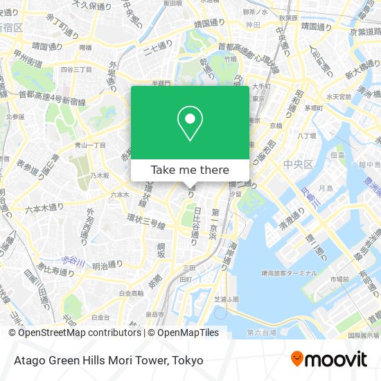 Atago Green Hills Mori Tower map