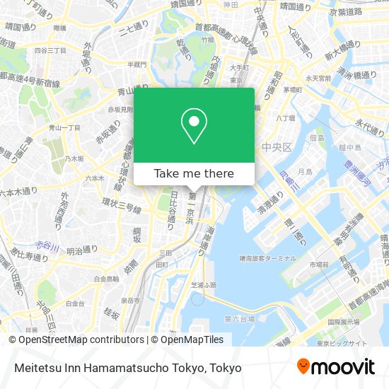 Meitetsu Inn Hamamatsucho Tokyo map