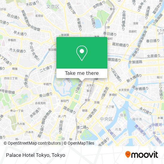 Palace Hotel Tokyo map