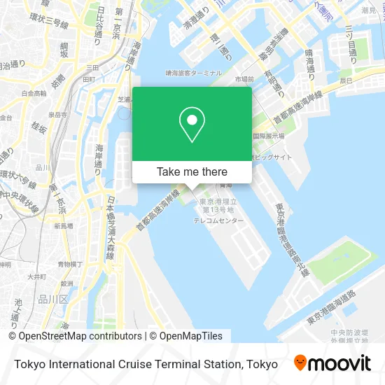Tokyo International Cruise Terminal Station map