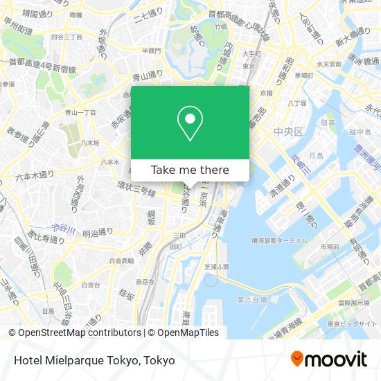 Hotel Mielparque Tokyo map