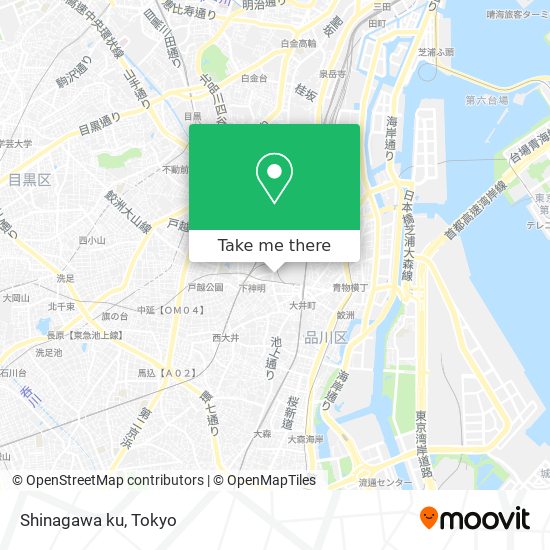 Shinagawa ku map