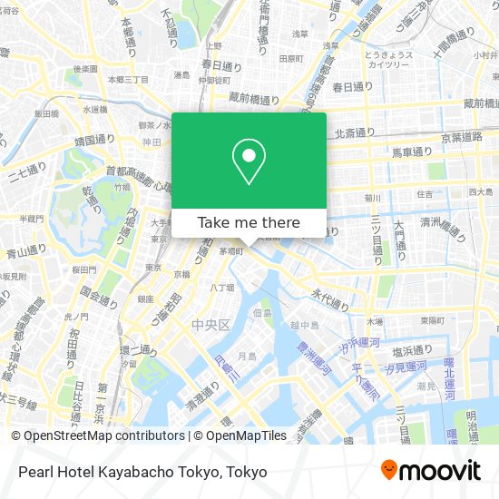Pearl Hotel Kayabacho Tokyo map