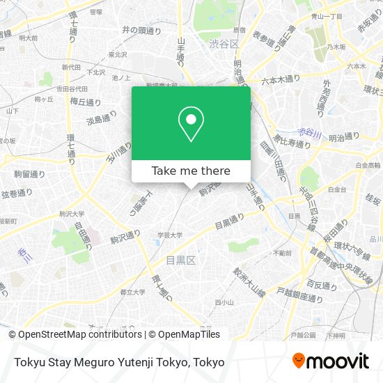 Tokyu Stay Meguro Yutenji Tokyo map