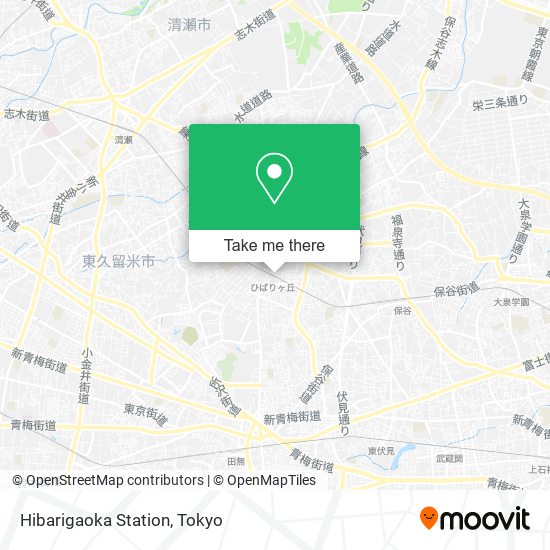 Hibarigaoka Station map