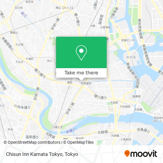 Chisun Inn Kamata Tokyo map