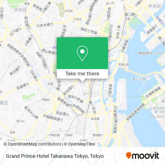 Grand Prince Hotel Takanawa Tokyo map
