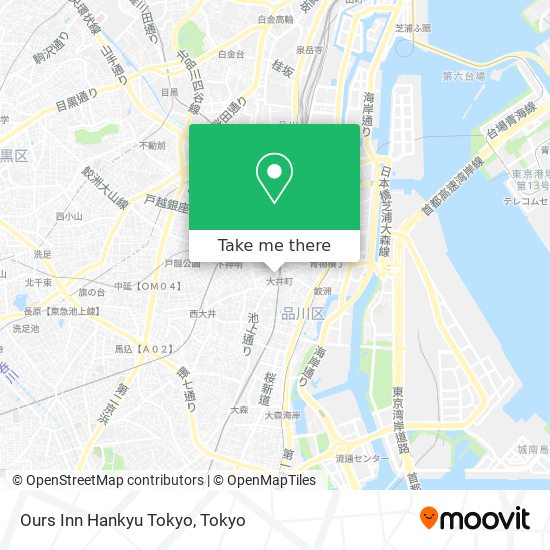 Ours Inn Hankyu Tokyo map