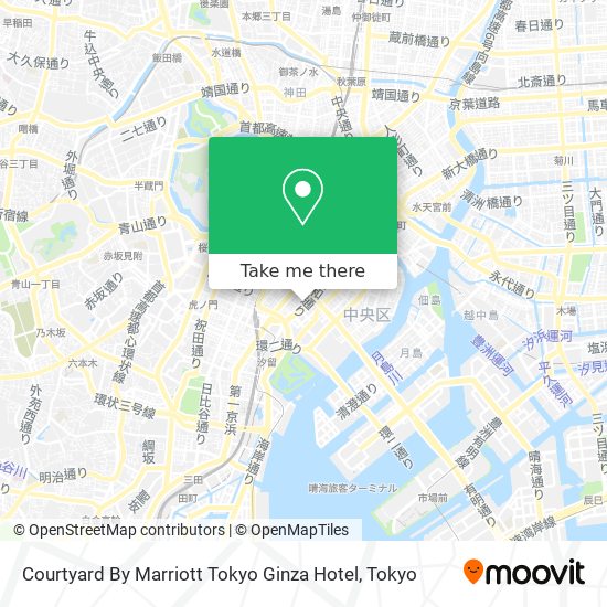 Courtyard By Marriott Tokyo Ginza Hotel map