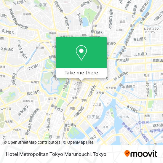 Hotel Metropolitan Tokyo Marunouchi map