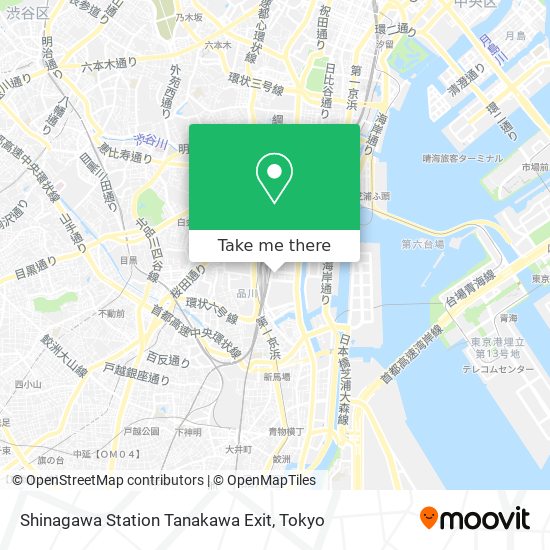 Shinagawa Station Tanakawa Exit map