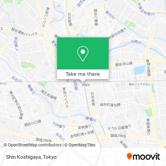 Shin Koshigaya map