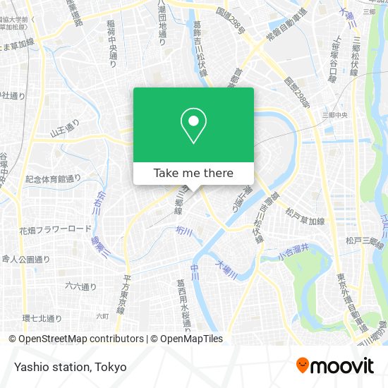 Yashio station map