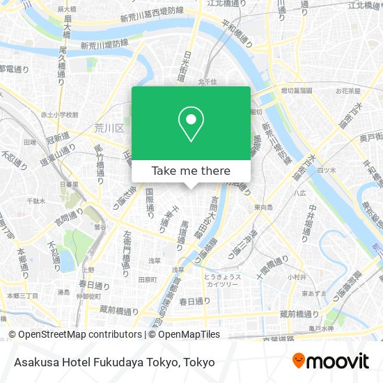 Asakusa Hotel Fukudaya Tokyo map