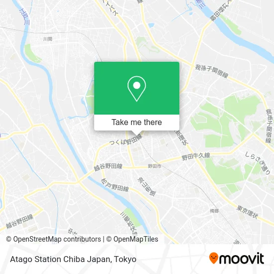 Atago Station Chiba Japan map