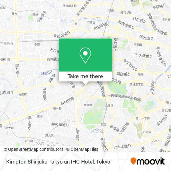 Kimpton Shinjuku Tokyo an IHG Hotel map