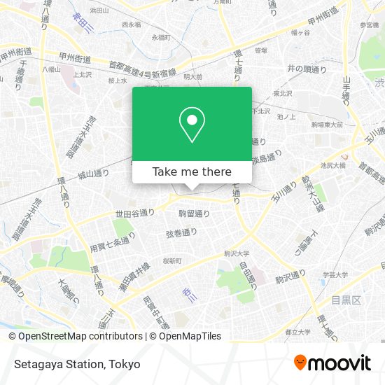 Setagaya Station map