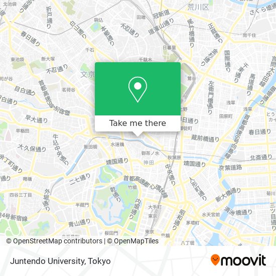 Juntendo University map