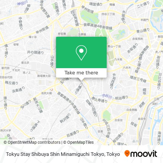 Tokyu Stay Shibuya Shin Minamiguchi Tokyo map