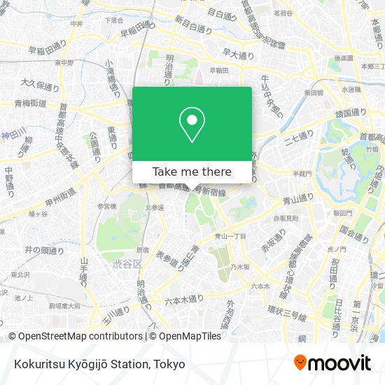 Kokuritsu Kyōgijō Station map