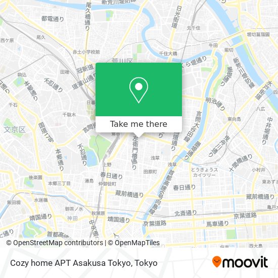 Cozy home APT Asakusa Tokyo map