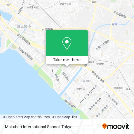 Makuhari International School map