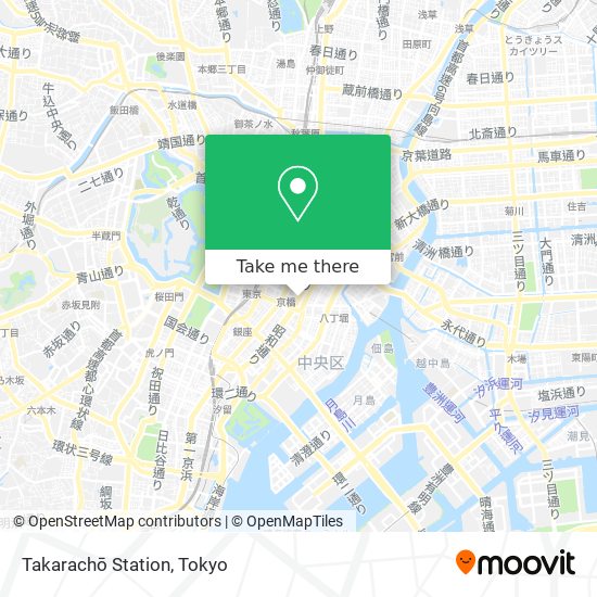 Takarachō Station map