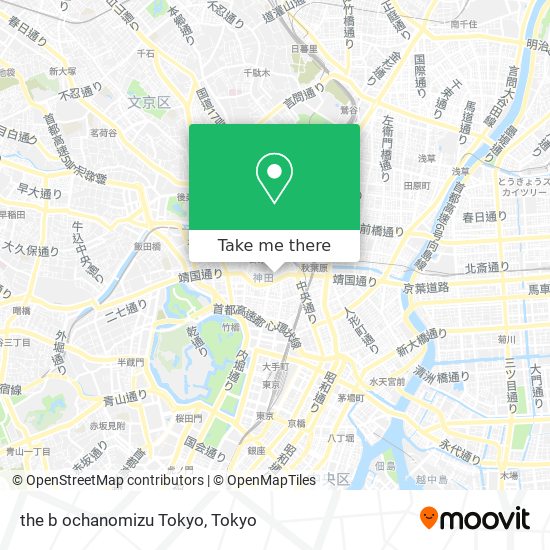 the b ochanomizu Tokyo map
