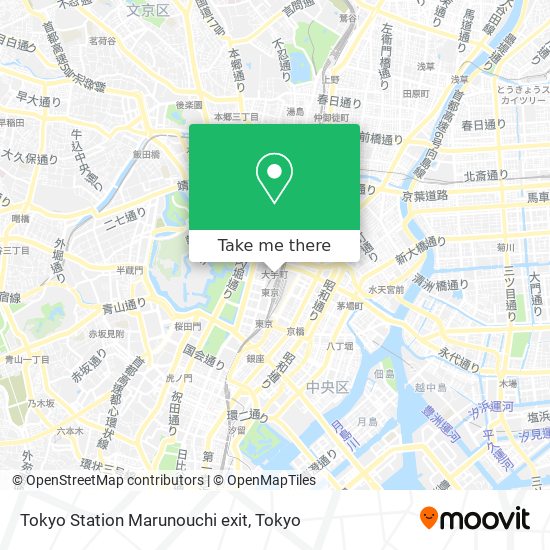 Tokyo Station Marunouchi exit map