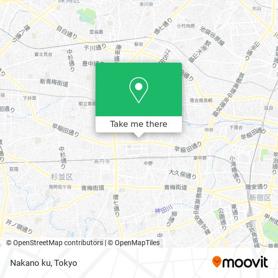 Nakano ku map