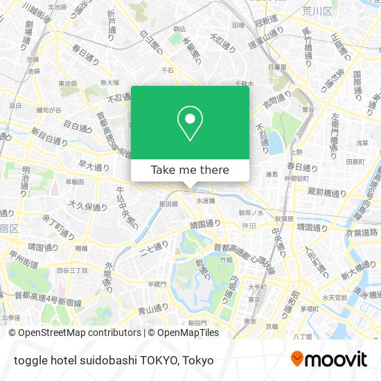 toggle hotel suidobashi TOKYO map