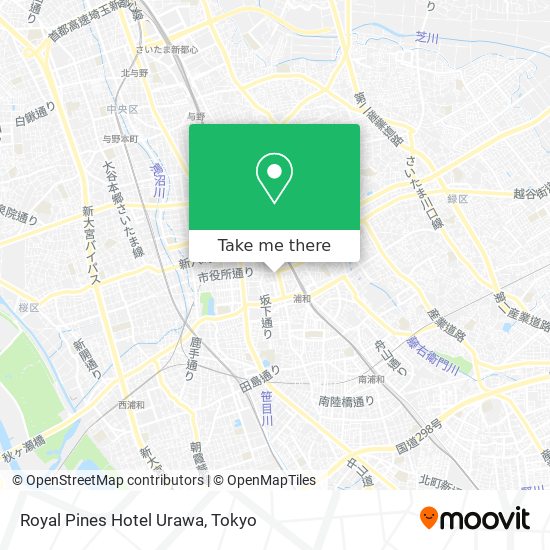 Royal Pines Hotel Urawa map