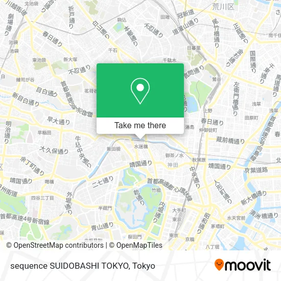 sequence SUIDOBASHI TOKYO map