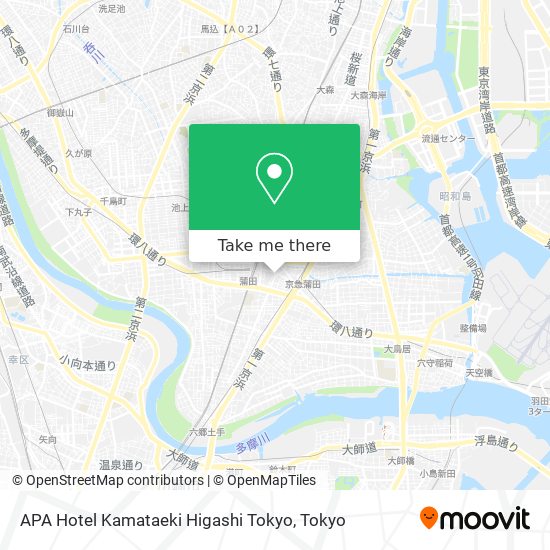 APA Hotel Kamataeki Higashi Tokyo map