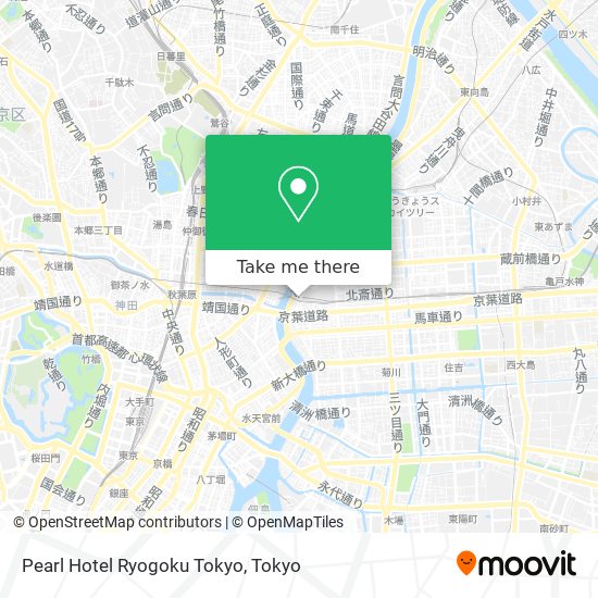 Pearl Hotel Ryogoku Tokyo map