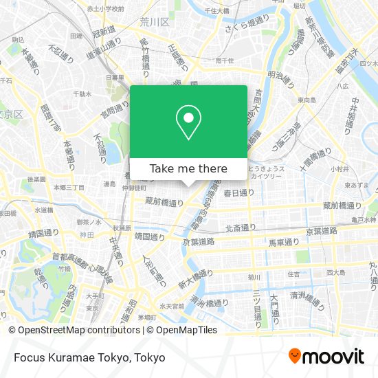Focus Kuramae Tokyo map